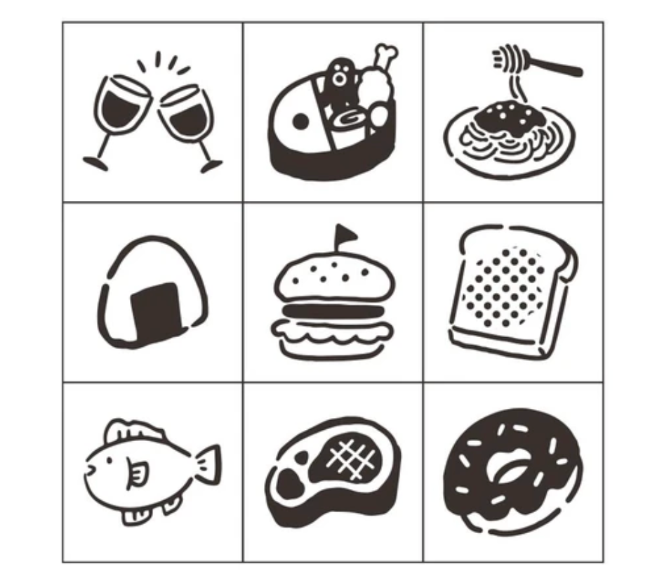 Mini Food Stamp Set – 9 Designs