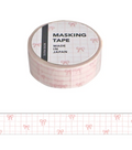 Mind Wave Washi Tape - Pink Check Bow