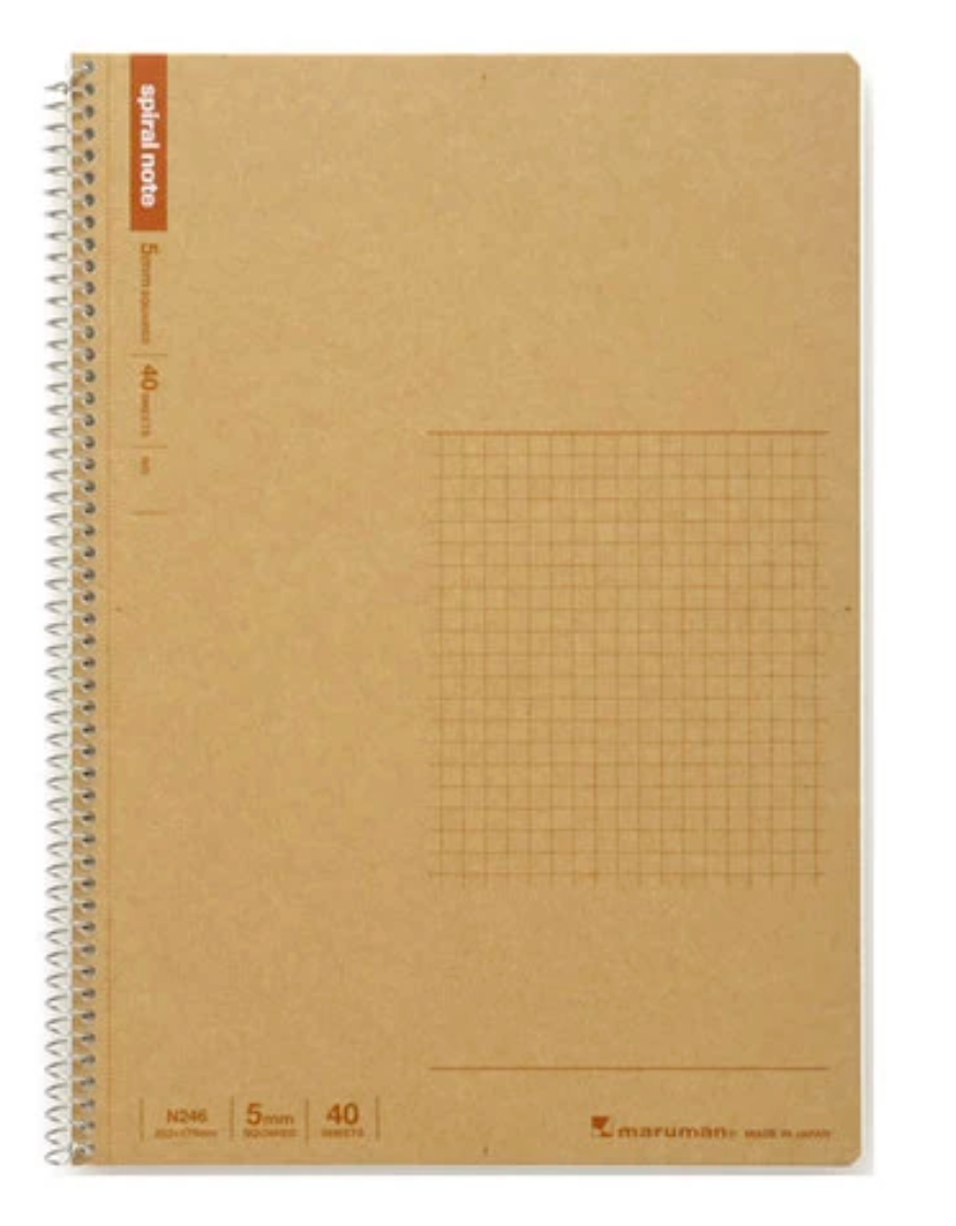 Maruman Spiral Notebook B5 Grid - 40 Pages