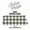 Lauren Phelps Olive Buffalo Check 15mm satin washi tape