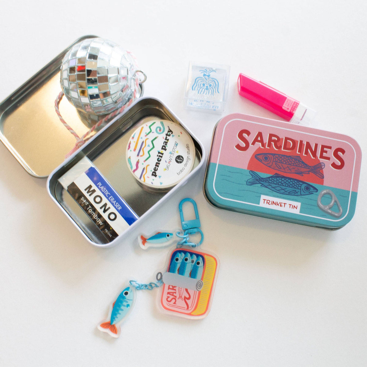 Sardine Washi Flake and Trinket Tin