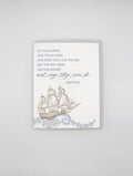 The Best Ships Are Friendships Letterpress Greeting Card