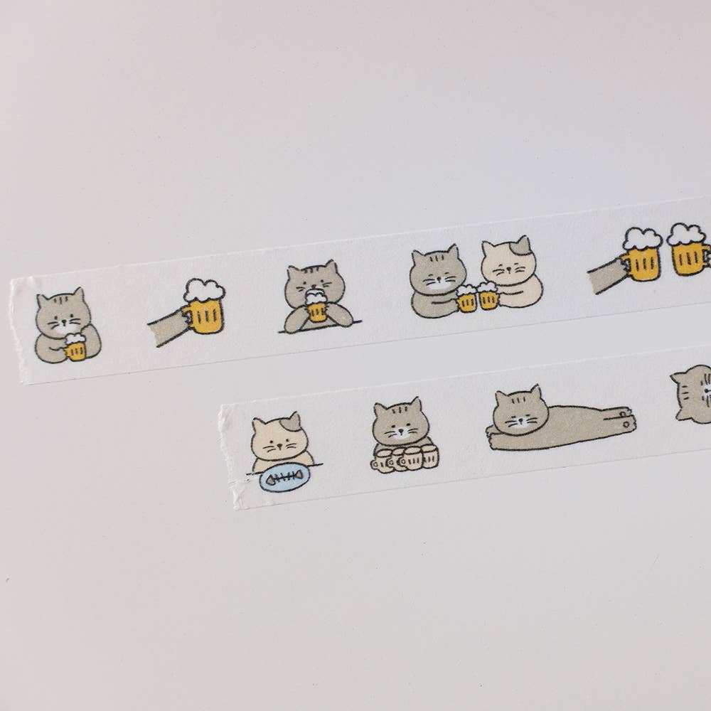 Cat Beer Washi Tape.06