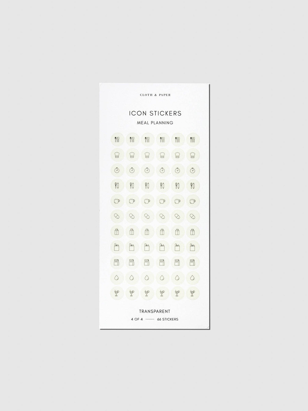 Healthy Planning Sticker Set