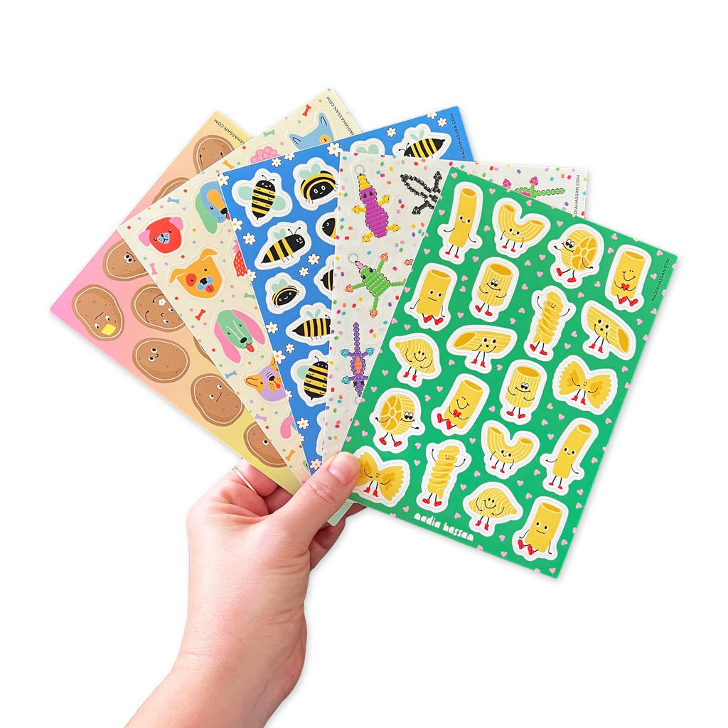 Pasta Pals 5x7 Sticker Sheet