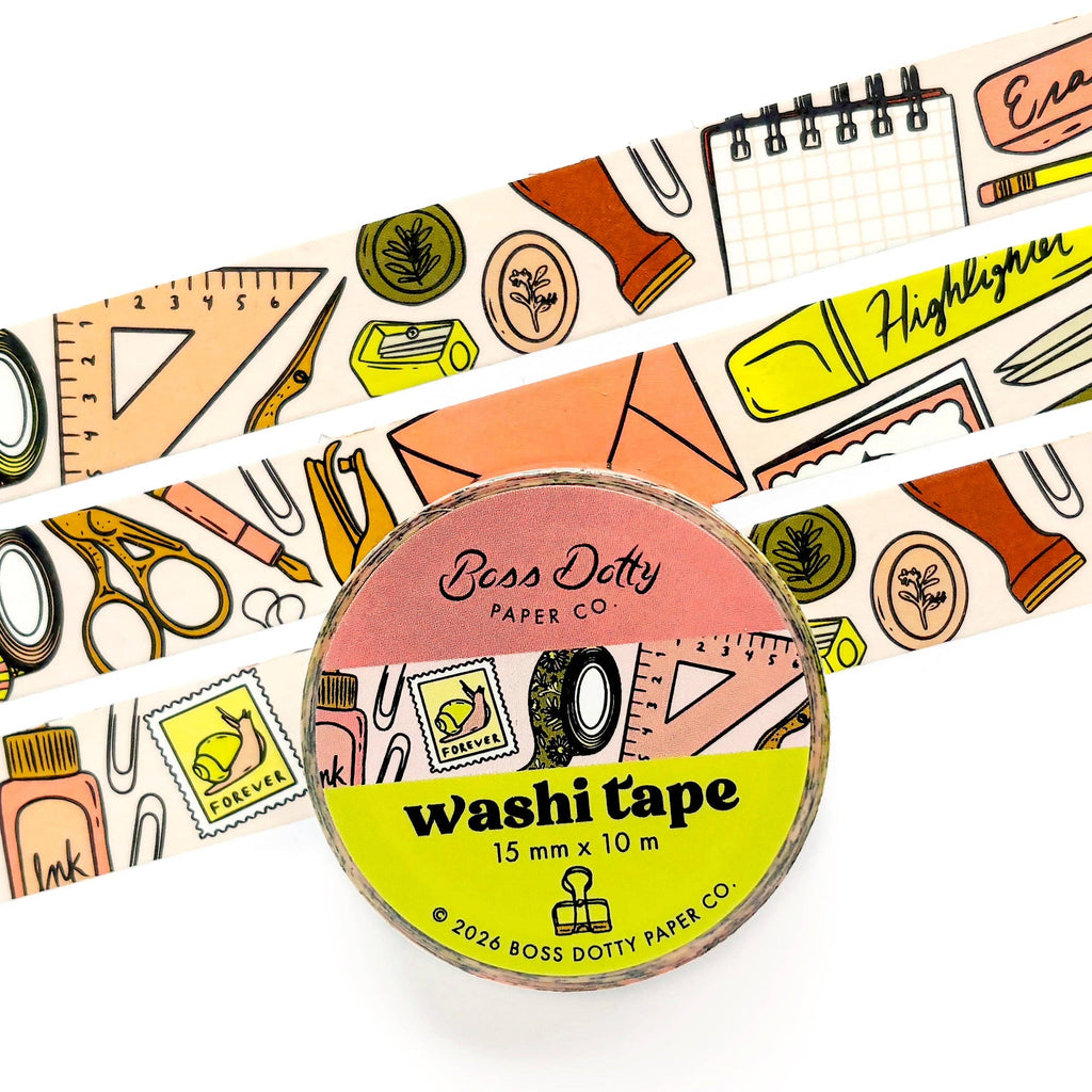 Stationery Pattern Washi Tape