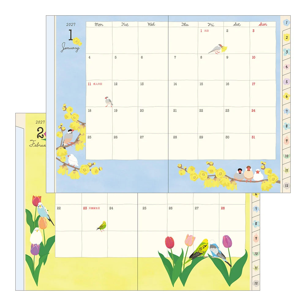 POCKET DIARY B6 BIRD 2027
