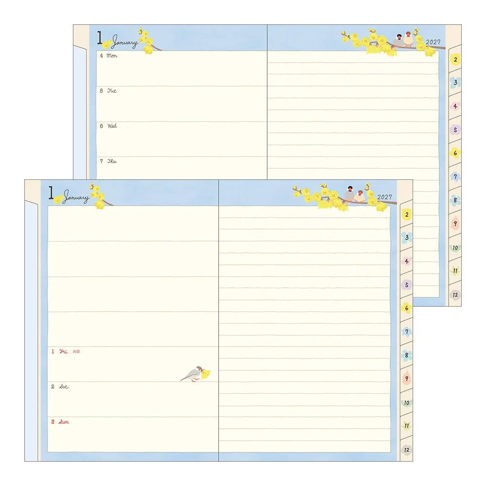 POCKET DIARY B6 BIRD 2027