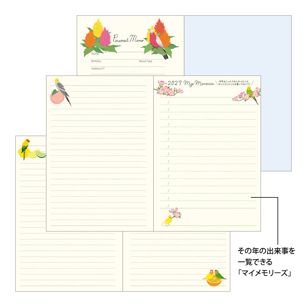 POCKET DIARY B6 BIRD 2027