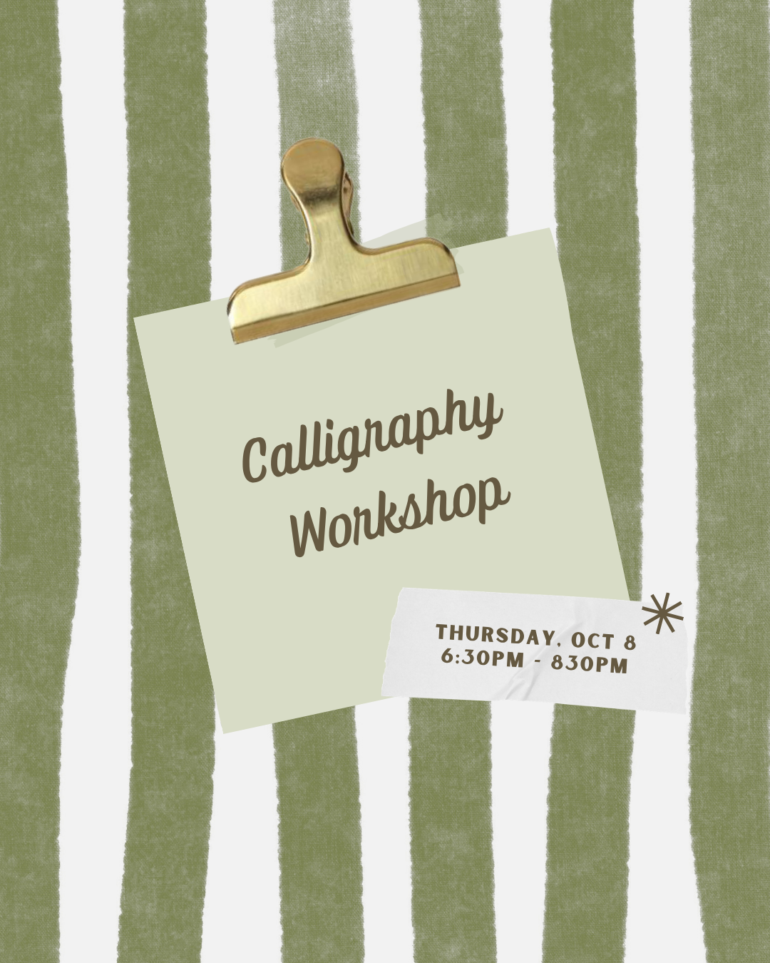 Calligraphy Workshop with Grecia Jacinto