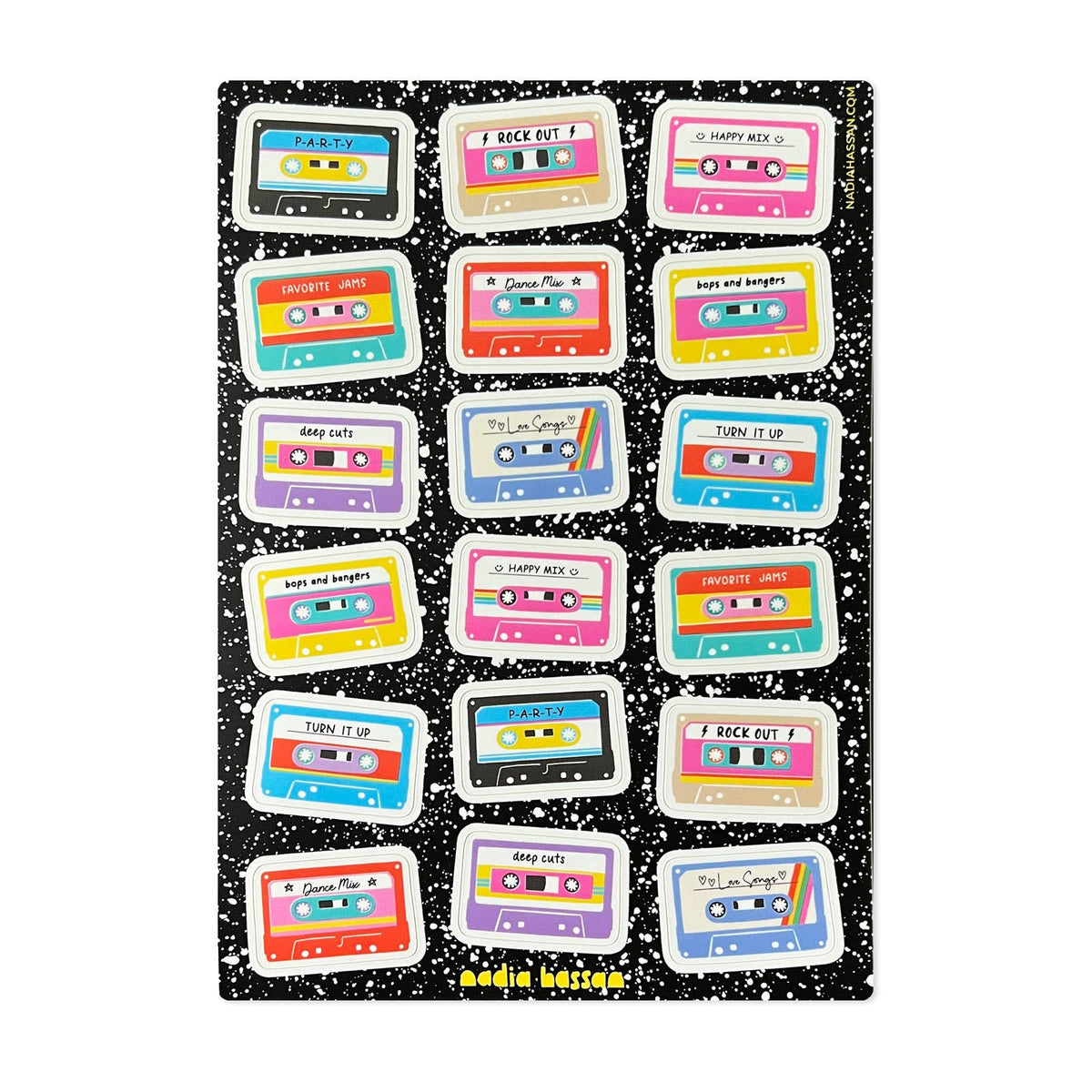 Mix Tapes 5x7 Sticker Sheet