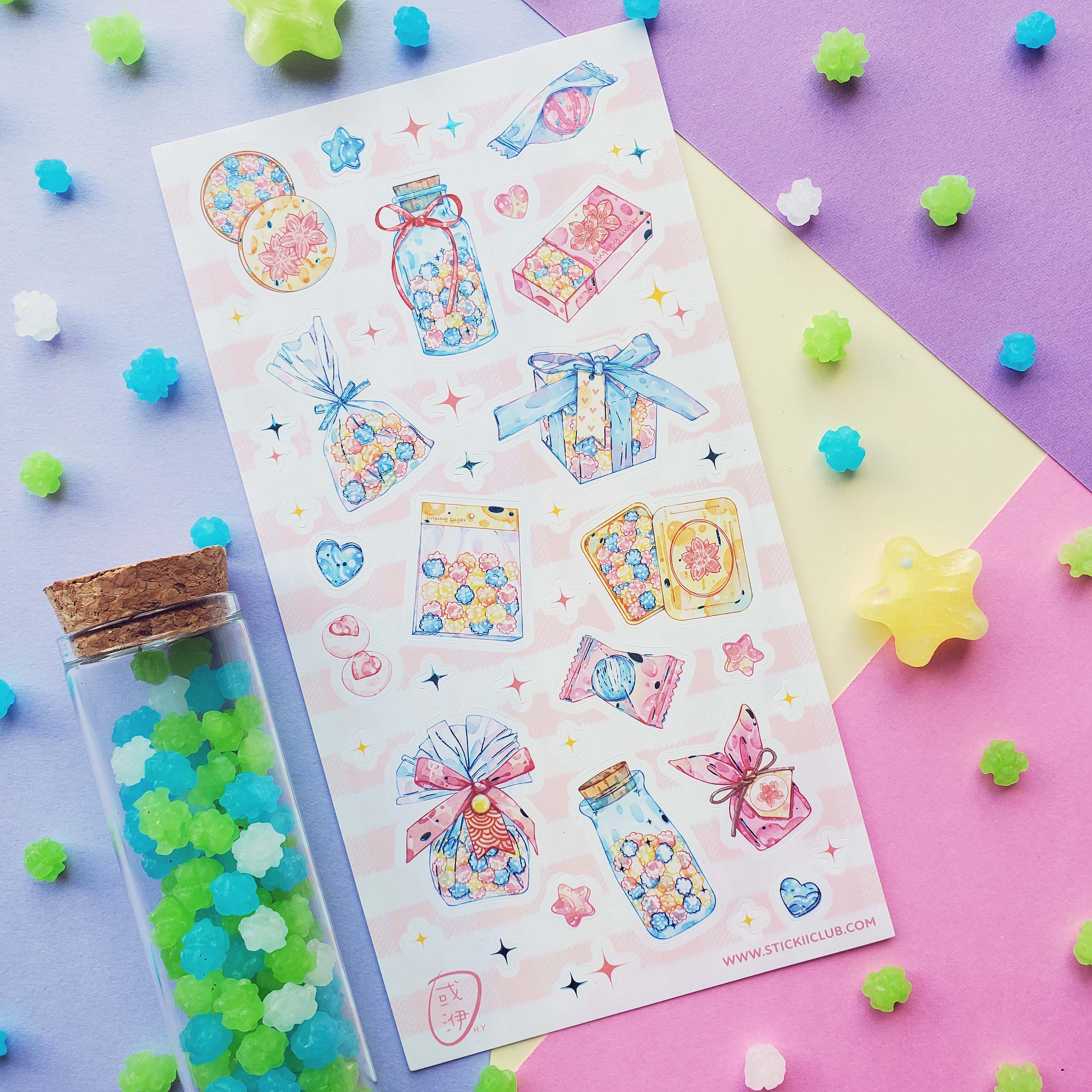 Kawaii Konpeito Sticker Sheet