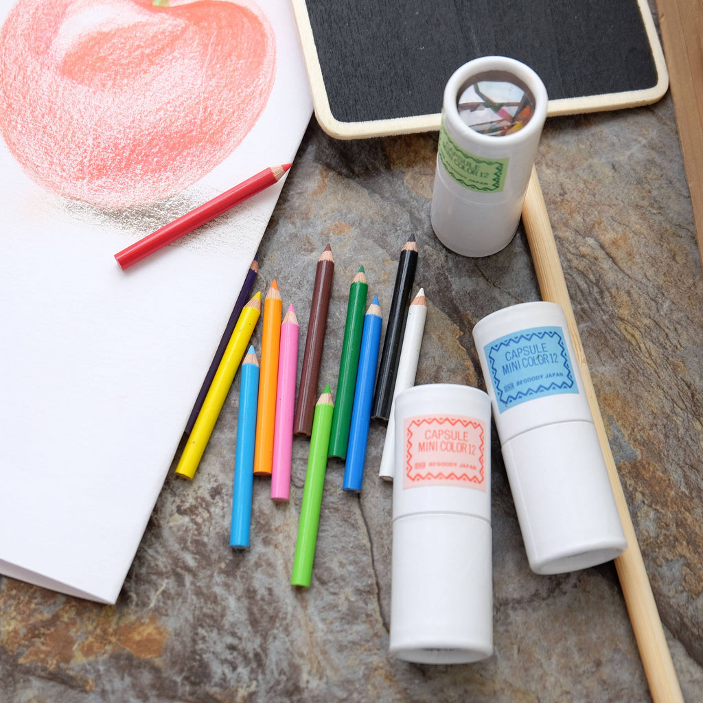 12 mini pencils in mini paper tube