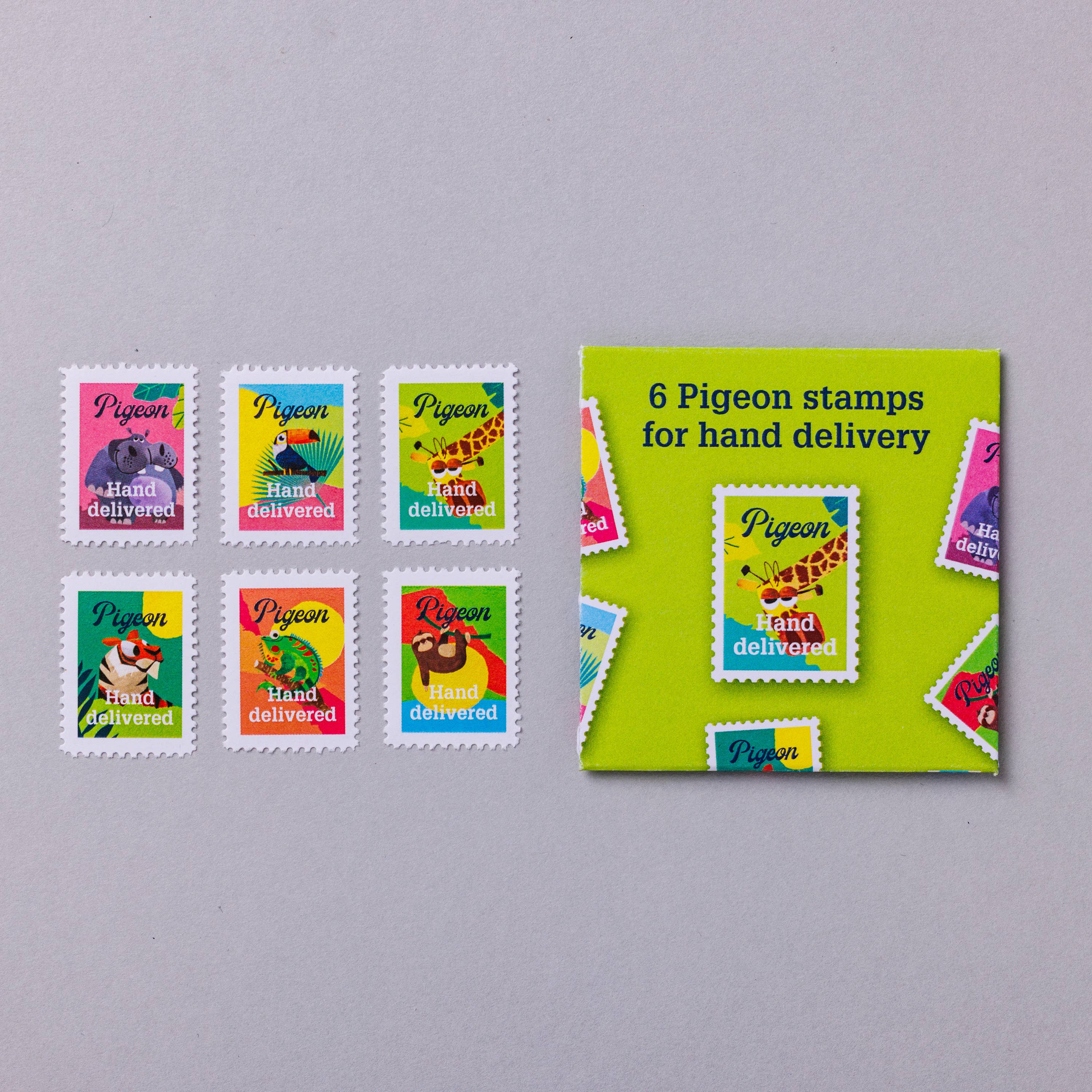 Hand-delivered Pigeon stamps