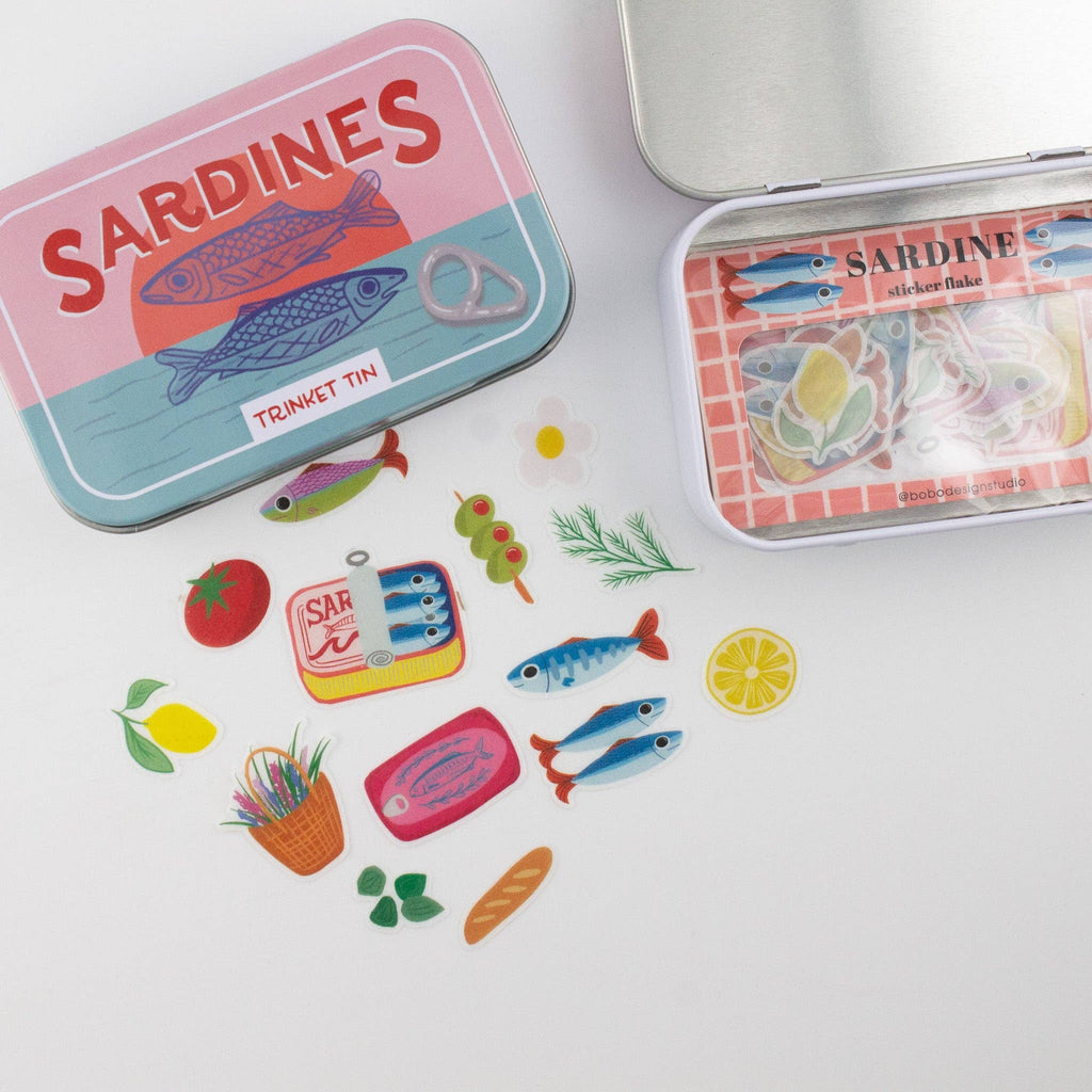 Sardine Washi Flake and Trinket Tin