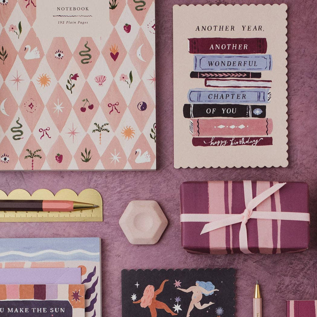 Blush Harlequin Notebook | Plain Page Journal | Notebooks