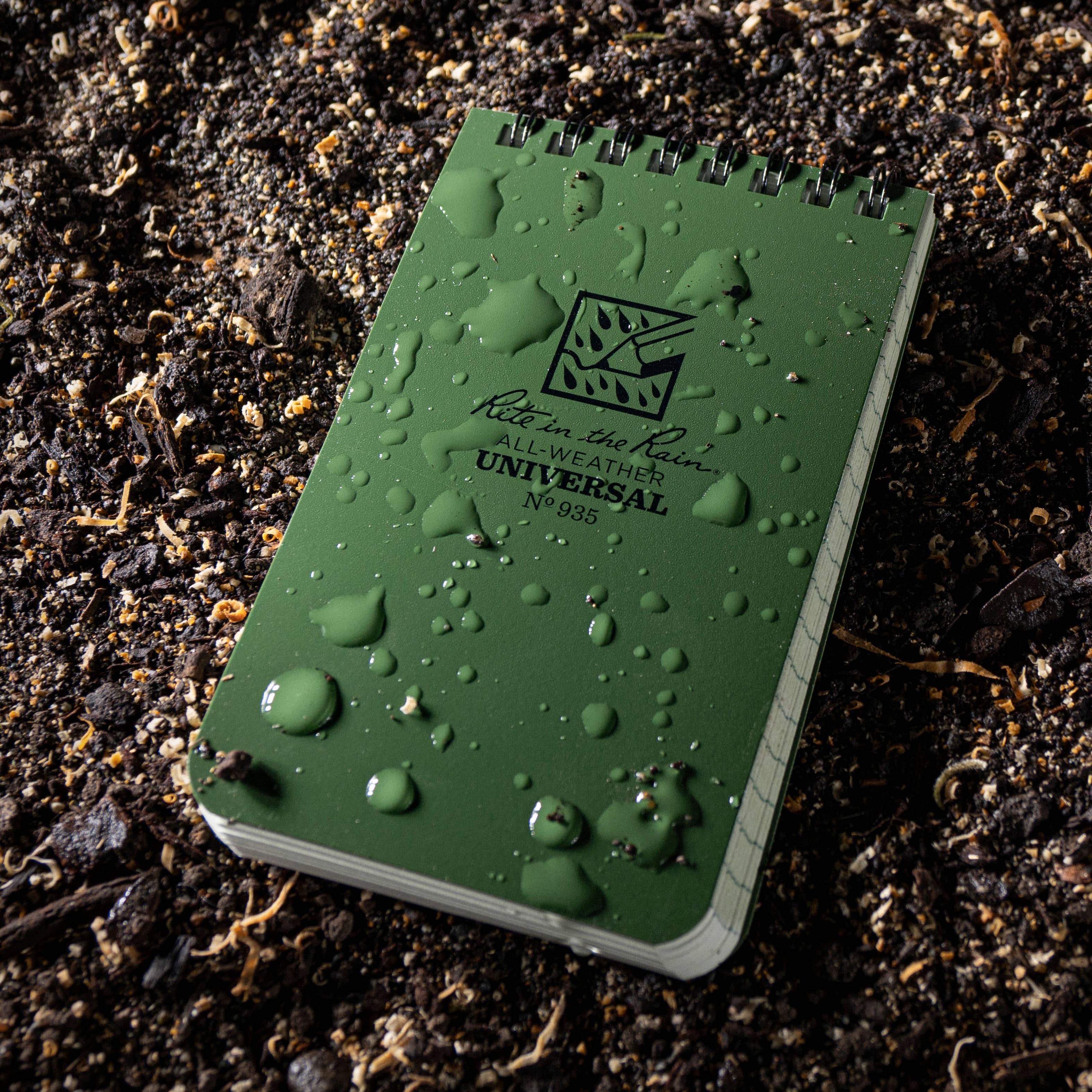 Rite in the Rain 3" x 5" Top Spiral Notebook, Green