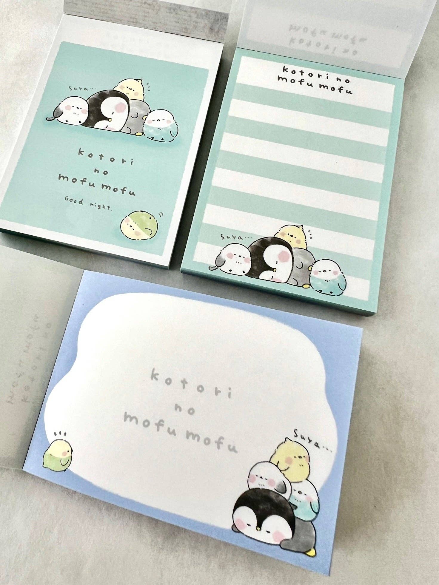 Birds kotori no mufu mofu Mini Notepad