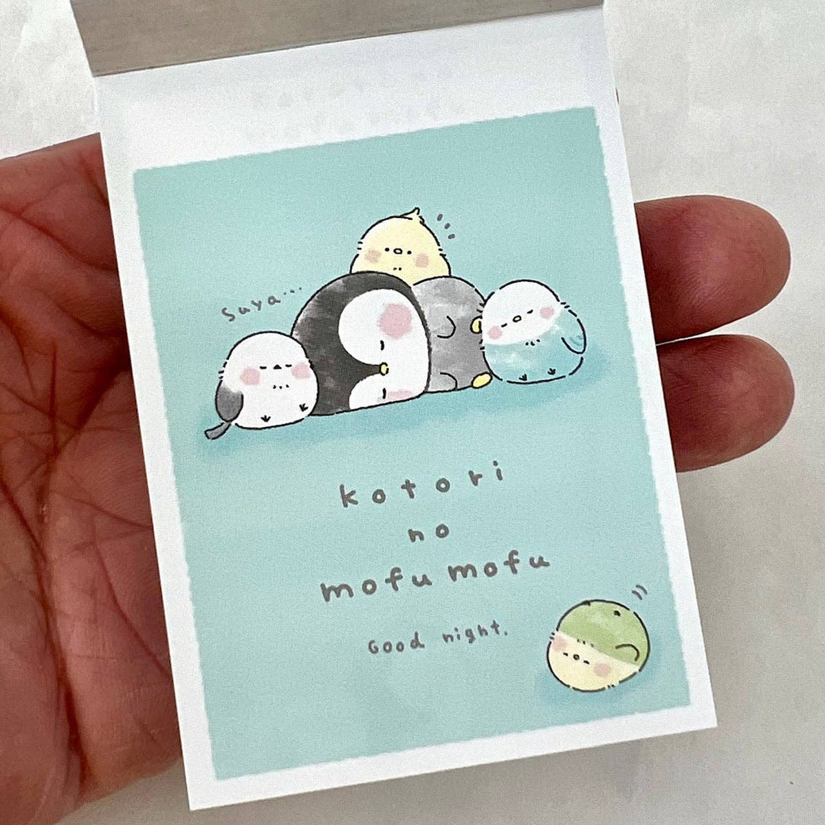 Birds kotori no mufu mofu Mini Notepad