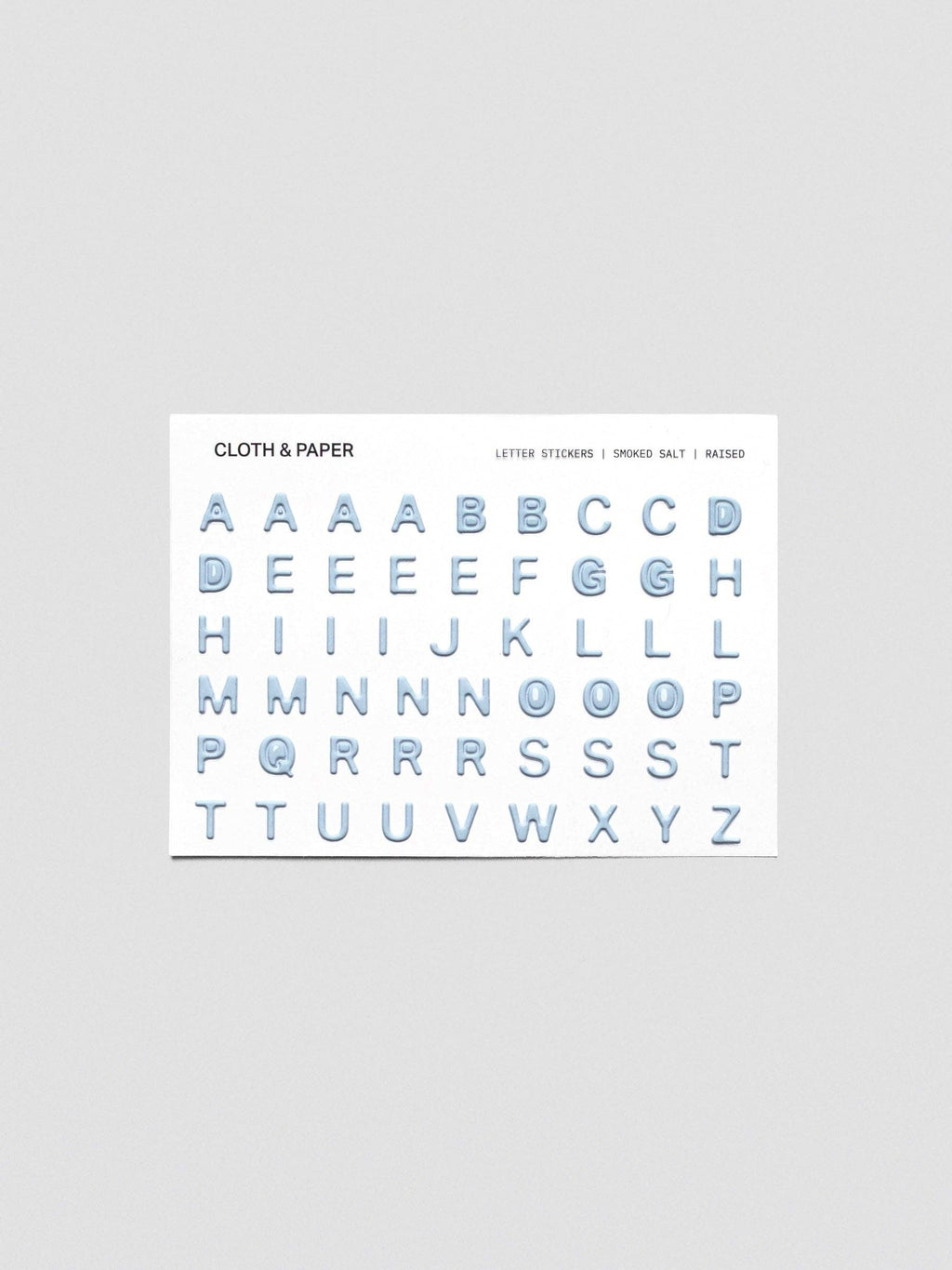 Raised Letter Stickers
