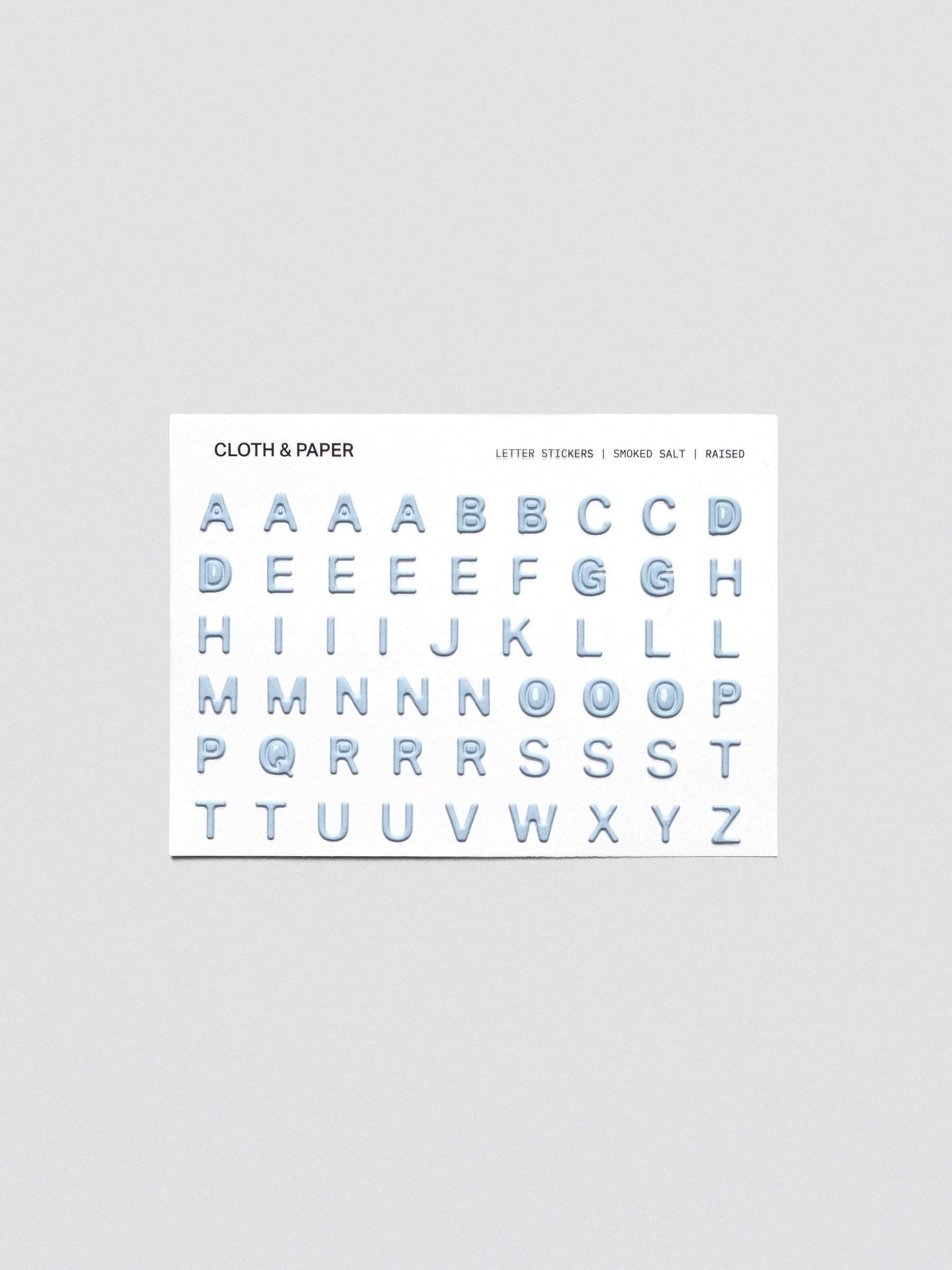 Raised Letter Stickers