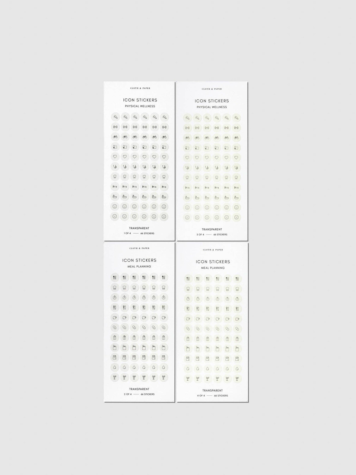 Healthy Planning Sticker Set