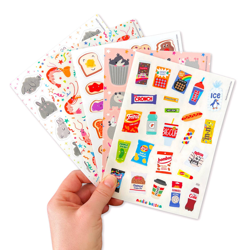 Shrimp Cocktail 5x7 Sticker Sheet