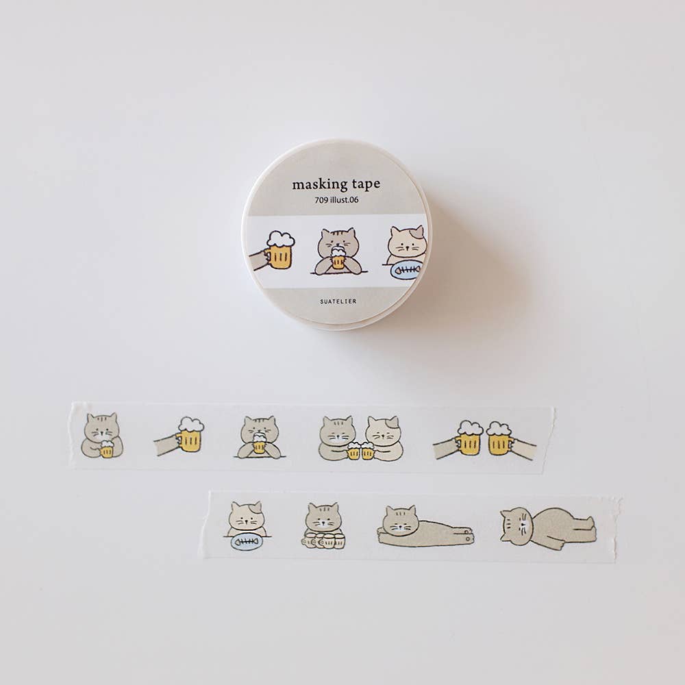Cat Beer Washi Tape.06
