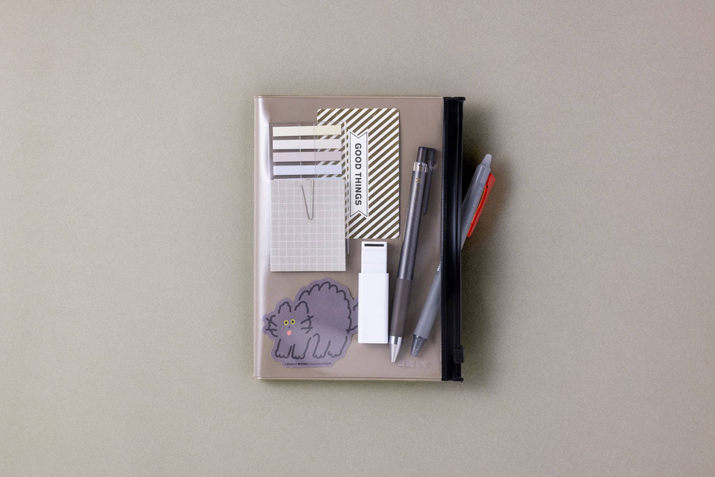 EDiT B6 Grid Notebook with PVC Cover & Zipper Pocket