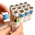 12 mini pencils in mini paper tube