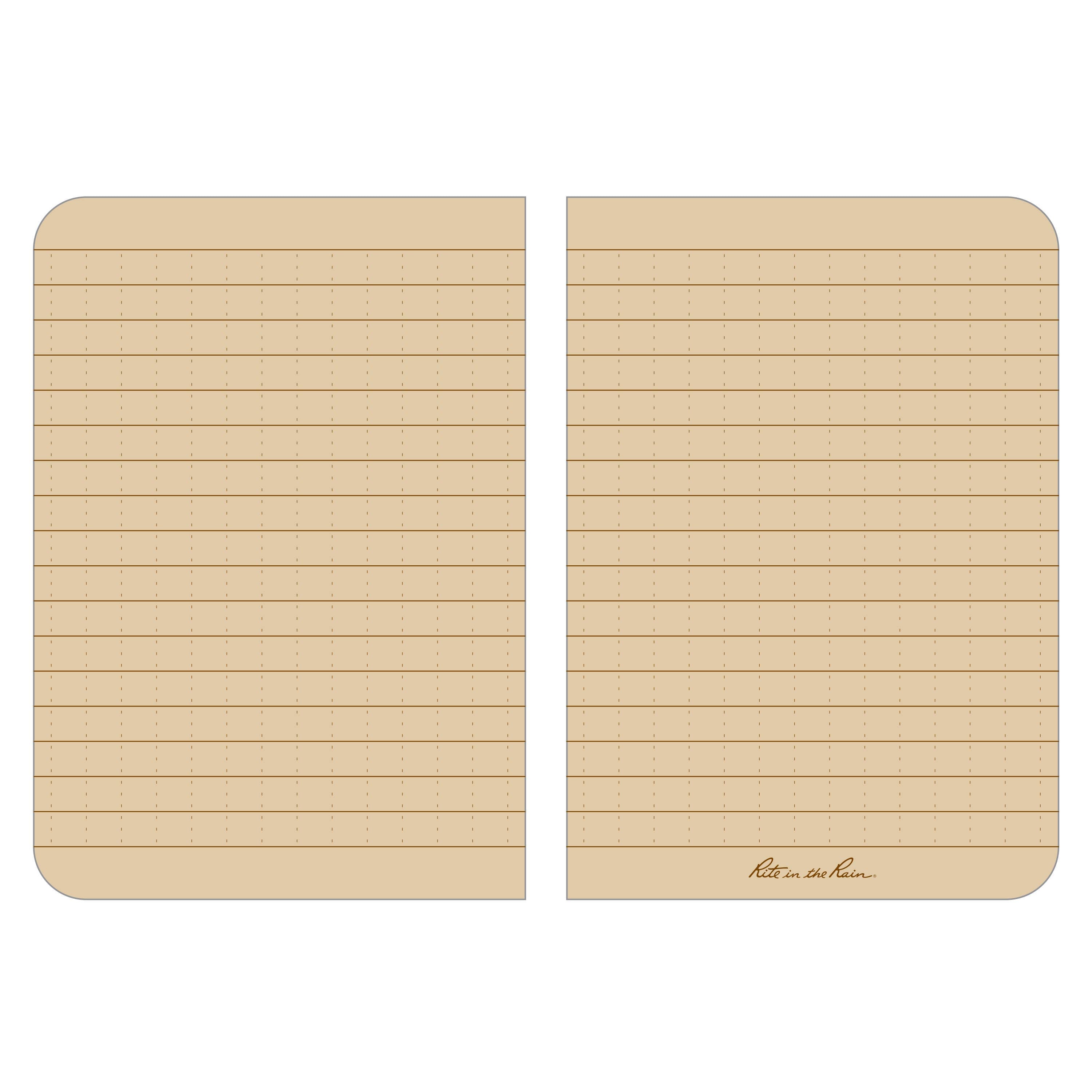 Rite in the Rain 3.5" x 5" Pocket Notebook, Tan