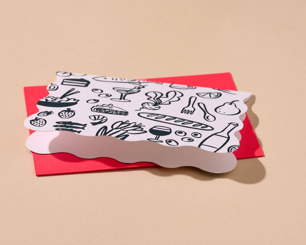 Letterpress Notecard Set—Dinner Party Icons