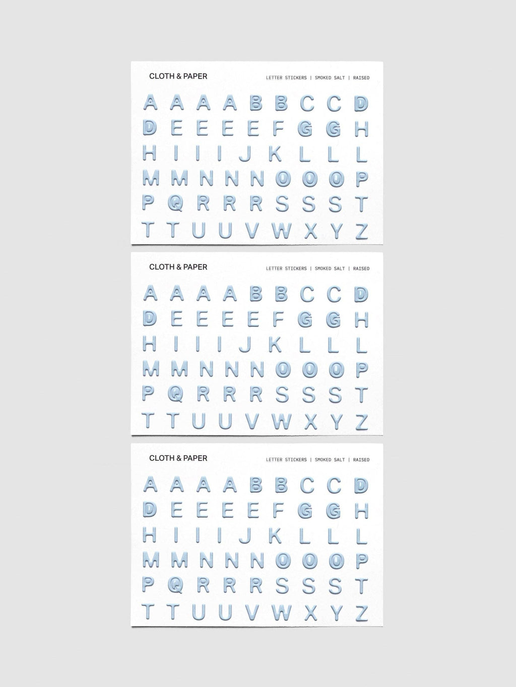 Raised Letter Stickers