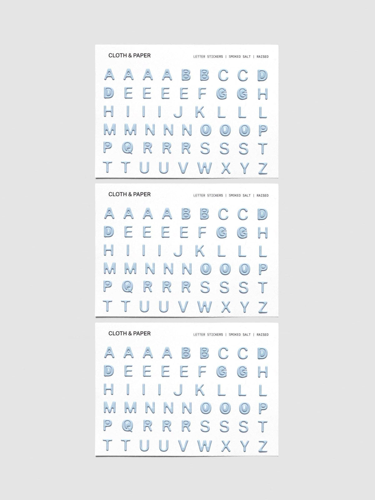 Raised Letter Stickers