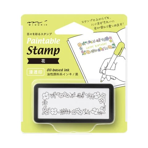 Midori Flower Pre-Inked Stamp