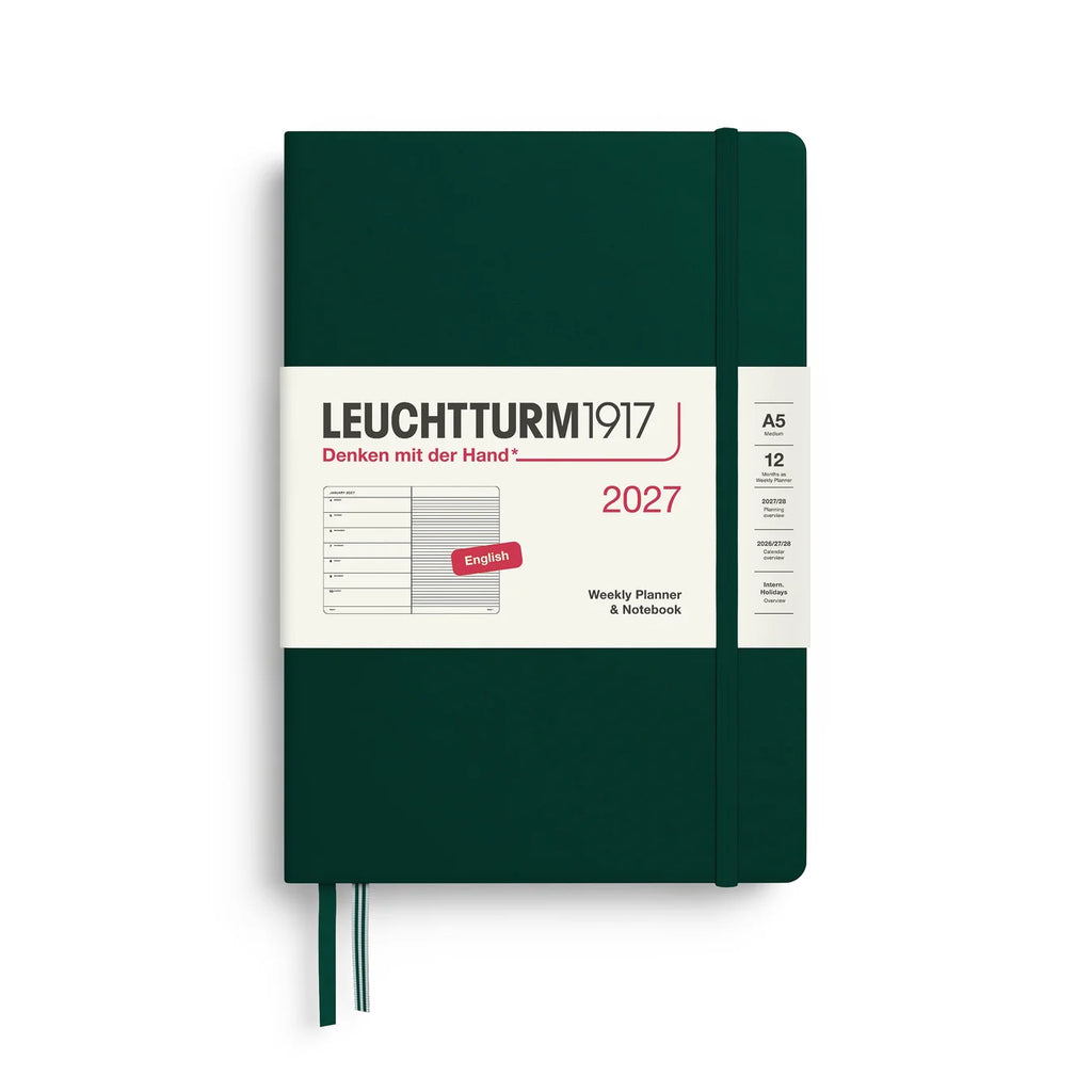 Weekly Planner & Notebook 2027, 12 Months, Ruled