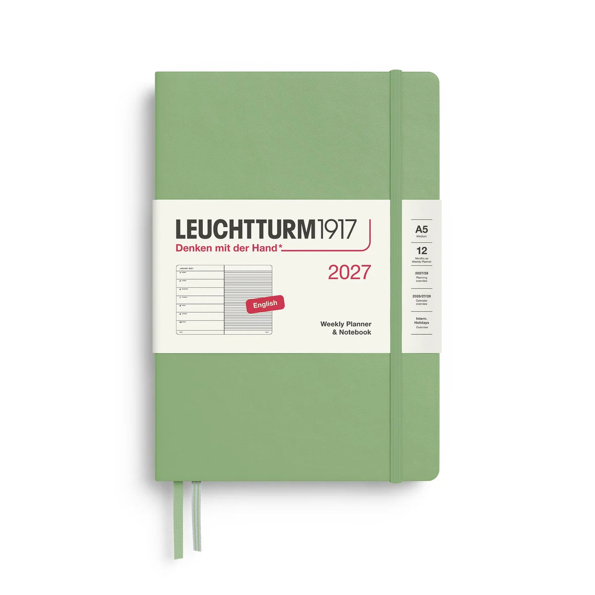 Weekly Planner & Notebook 2027, 12 Months, Ruled