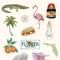 Studio Hibiscus Sticker Sheet - Greetings From Florida
