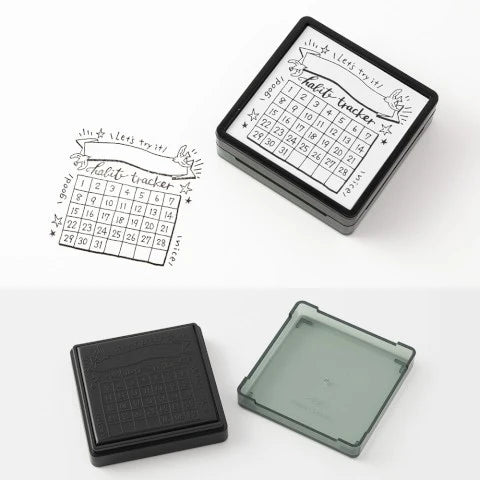 Midori Paintable Pre-Inked Stamp - habit tracker
