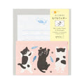 Midori Mini Letter Set With Sitckers- Hungry Cat