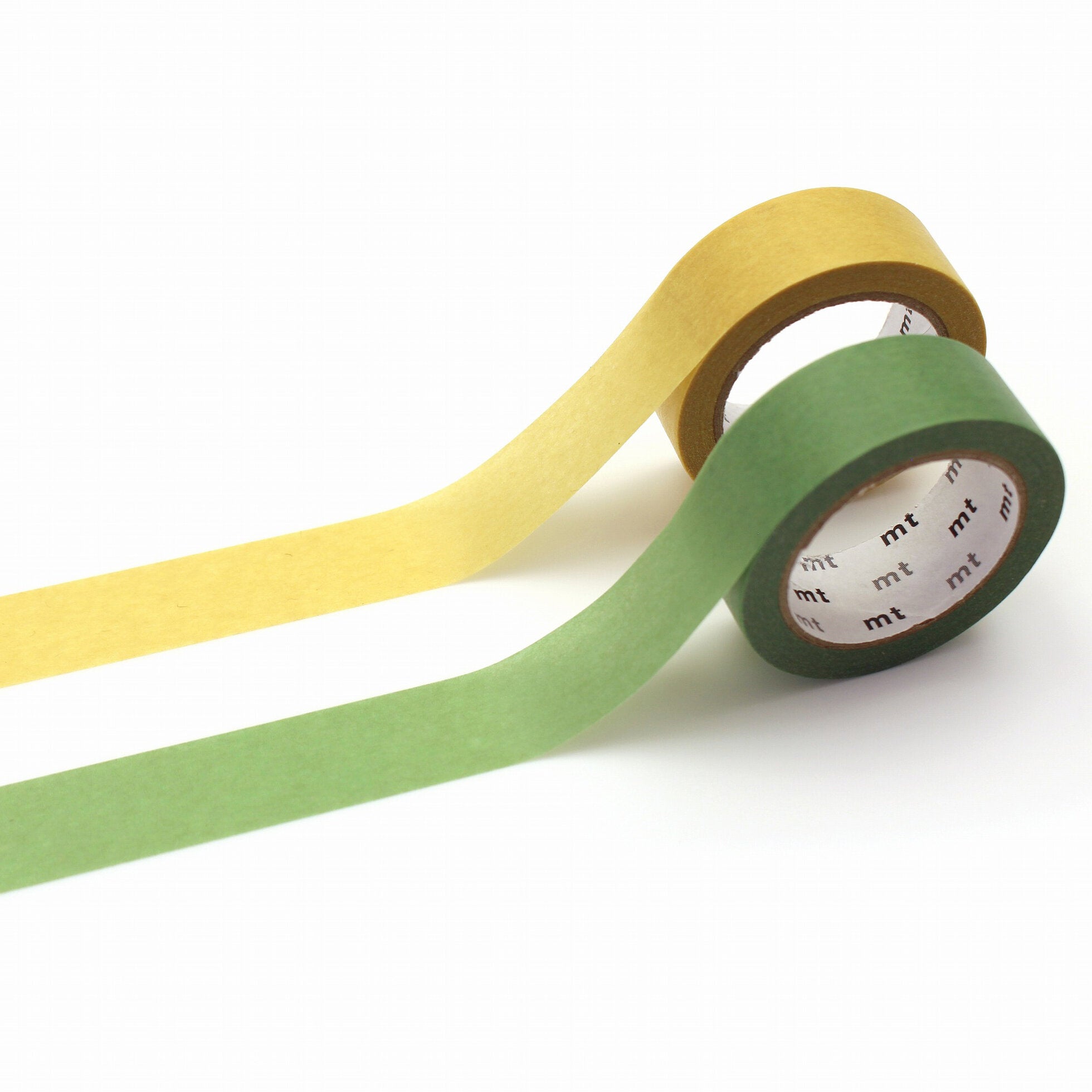 mt Washi tape upcycle tape set of 2: pastel lemon x fresh green
